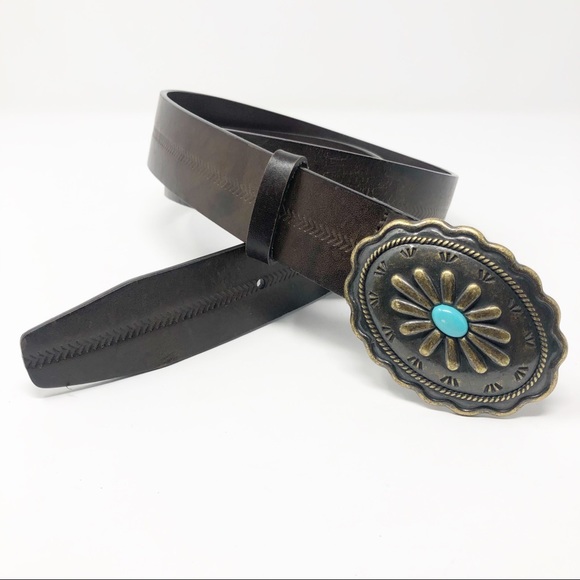 Liz Claiborne Boho Chic Leather Belt Size L - Picture 2 of 7